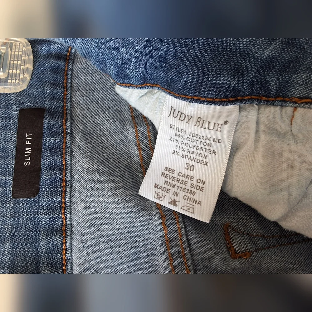 Judy Blue Size‎ 30 Slim Fit Straight Leg Jeans Light Wash Minimalist Classic